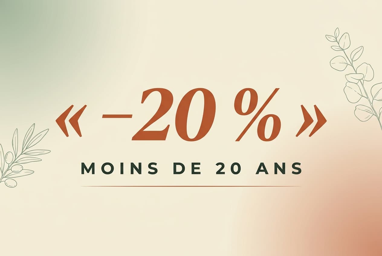 Poster Tarif jeune −20 % au salon Hair et Bio pour les moins de 20 ans